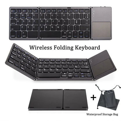 Folding Keyboard Wireless Bluetooth Keyboard With Touchpad For Windows, Android, IOS,Phone,Mini Multi-Function Button Keyboard