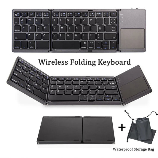Folding Keyboard Wireless Bluetooth Keyboard With Touchpad For Windows, Android, IOS,Phone,Mini Multi-Function Button Keyboard