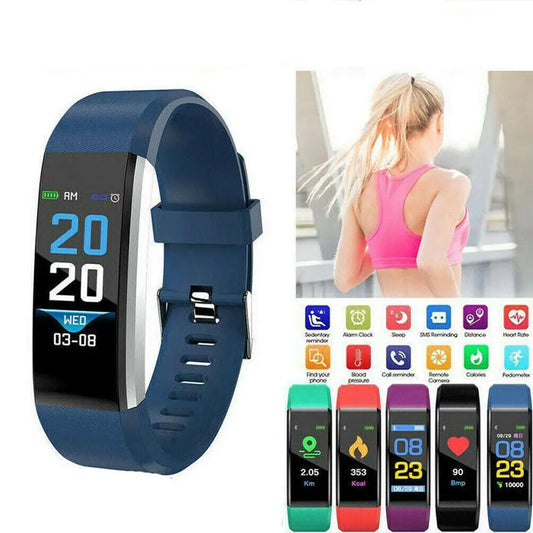 ID115 Plus Fitness Tracker Smart Band for Men Women Smart Watch Heart Rate Monitor Step Counting Calorie Burning Call Reminder