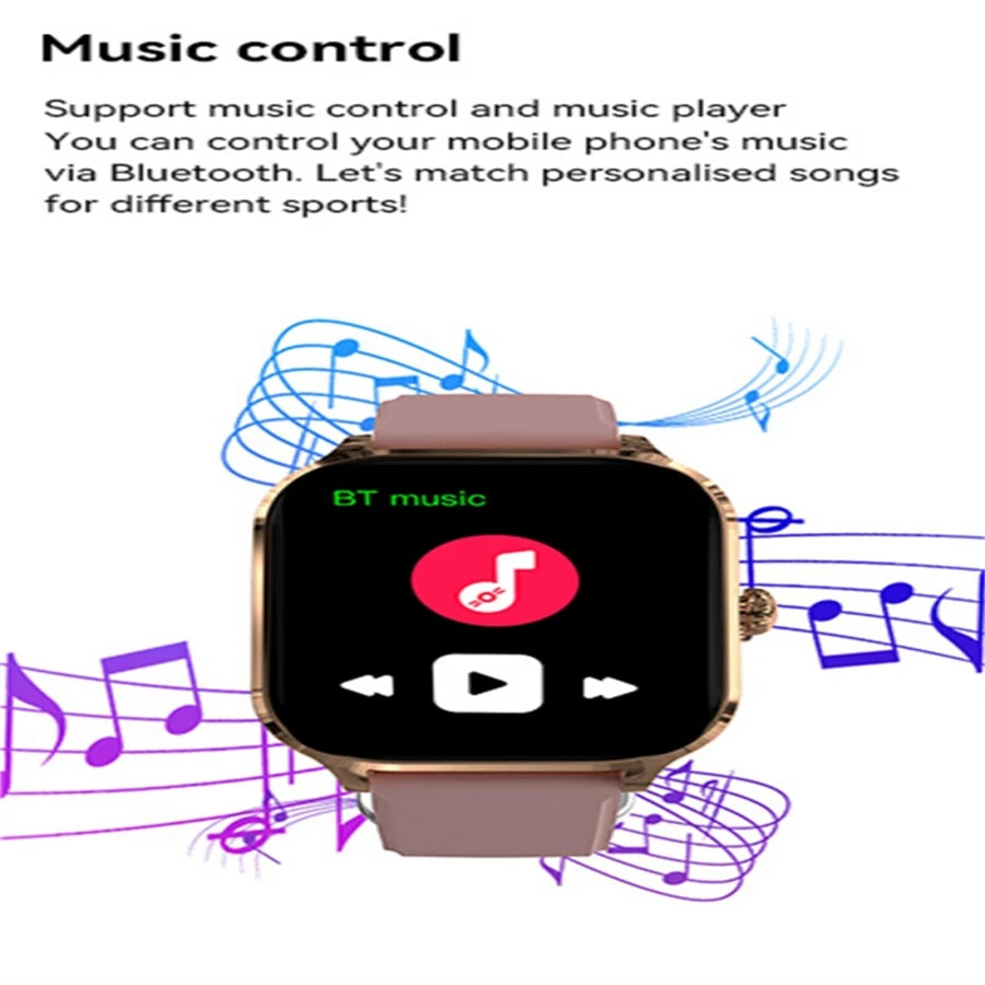 H9 Smartwatch Dial Answer Calls Calorie Tracking Heart Rate Monitoring Music Playback Bluetooth Men Smart Watch Woman Step Count