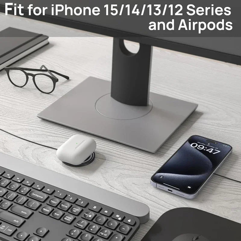 30W Magnetic Wireless Charger Pad PD Type C USB Phone Fast Charging Dock Station for Samsung iPhone 16-11 Pro Max Airpods 3/2