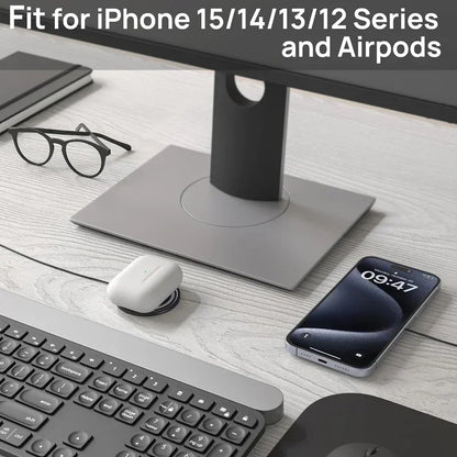 30W Magnetic Wireless Charger Pad PD Type C USB Phone Fast Charging Dock Station for Samsung iPhone 16-11 Pro Max Airpods 3/2