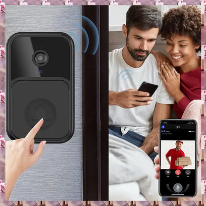 2025 Smart Wireless Remote Video Doorbell, Camera Wireless Intercom Doorbell, HD Night Vision Wifi Tuya Security Doorbell,Smart