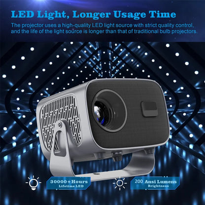 A10 mini Projector Portable 3D LED Video Projectors Home Cinema Theater Game Laser Beamer Smart TV BOX 1080P 4K HD Projector