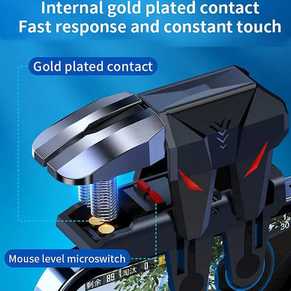 2PCS Mobile Phone Game Triggers Six Finger Chicken Eating Artifact Gaming Aim Shooting Triggers Joystick Button