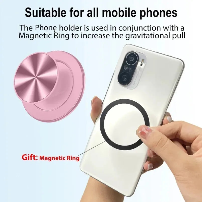 52 Magnet Magnetic Folding Mobile Phone Grip Holder Socket Pocket For Magsafe IPhone Samsung Safe Ring Finger Expanding Stand