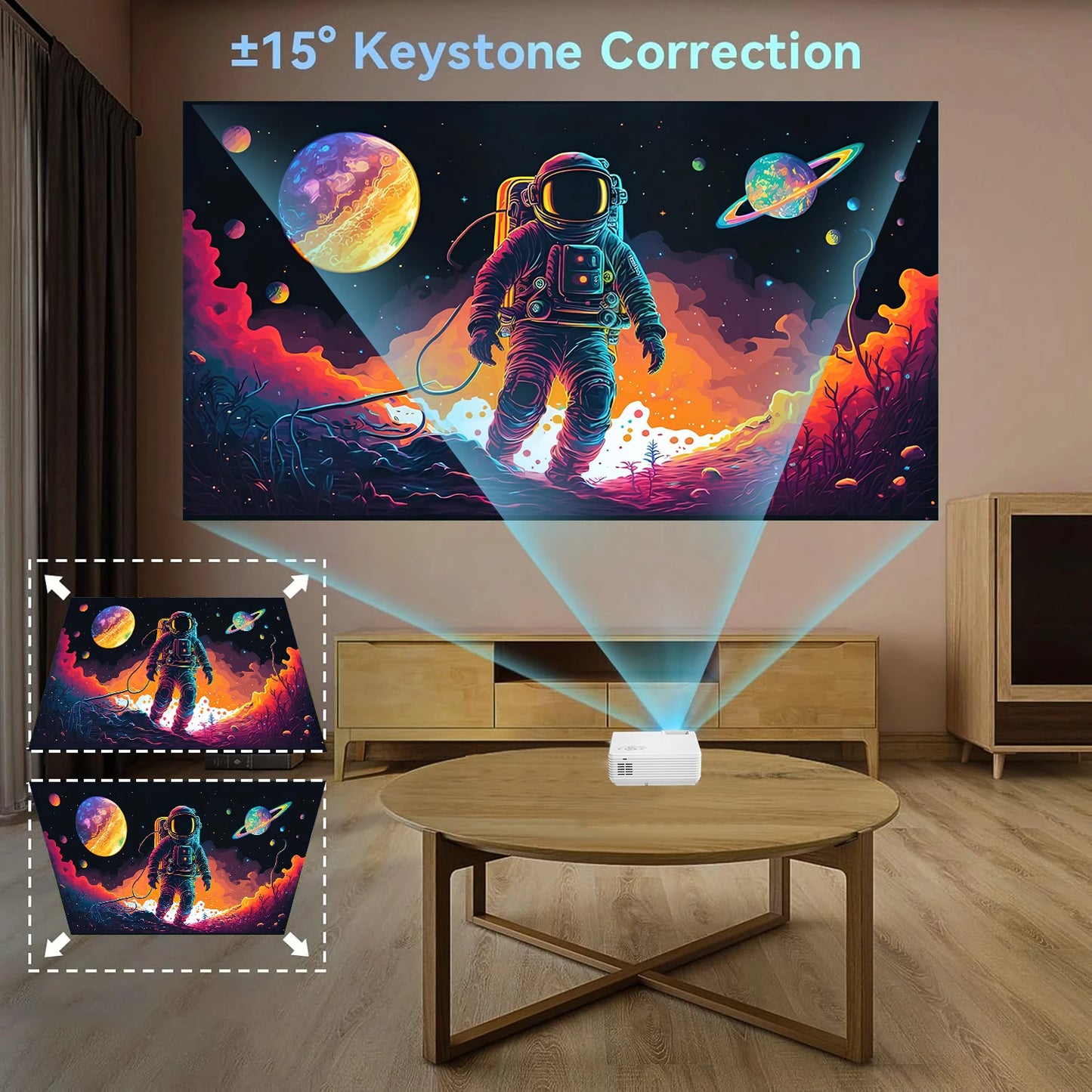 Small USB HDMI Projector, Mini Portable Outdoor Movie Video DLP LED for Home Entertainment Travel