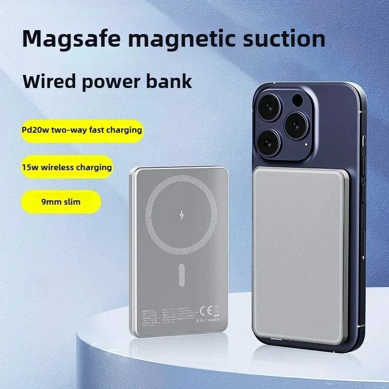 10000mAh Thin Wireless Power Bank Magnetic 20W Portable Fast Charging External Battery for Magsafe for IPhone 16 15 14 13 Xiaomi