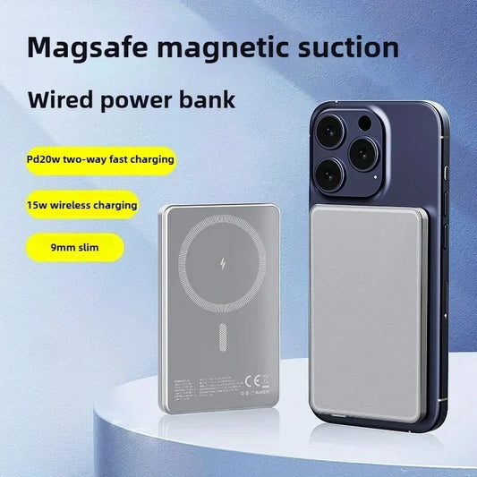 10000mAh Thin Wireless Power Bank Magnetic 20W Portable Fast Charging External Battery for Magsafe for IPhone 16 15 14 13 Xiaomi