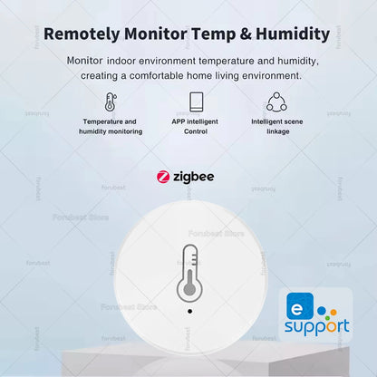 ZigBee Temperature And Humidity Sensor Remote Monitoring Hygrometer,Smart Home Automation,For Alexa Google Yandex Home Assistant