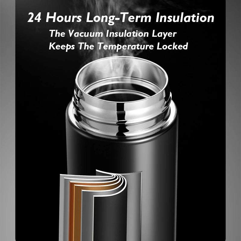 Thermos Cup 304 Stainless Steel Business Gift Tea Water Cup Smart Temperature Display Thermos Cup Water Bottles