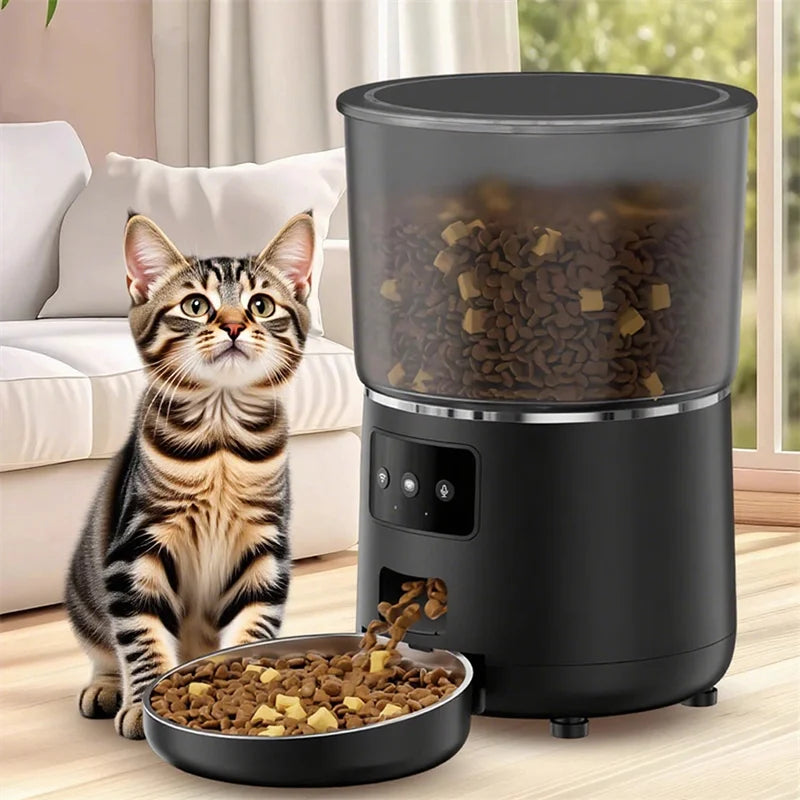 New Pet Automatic Smart feeder WIFI  Camera model intelligent graffiti APP cell phone remote Feeder for Puppy Cat