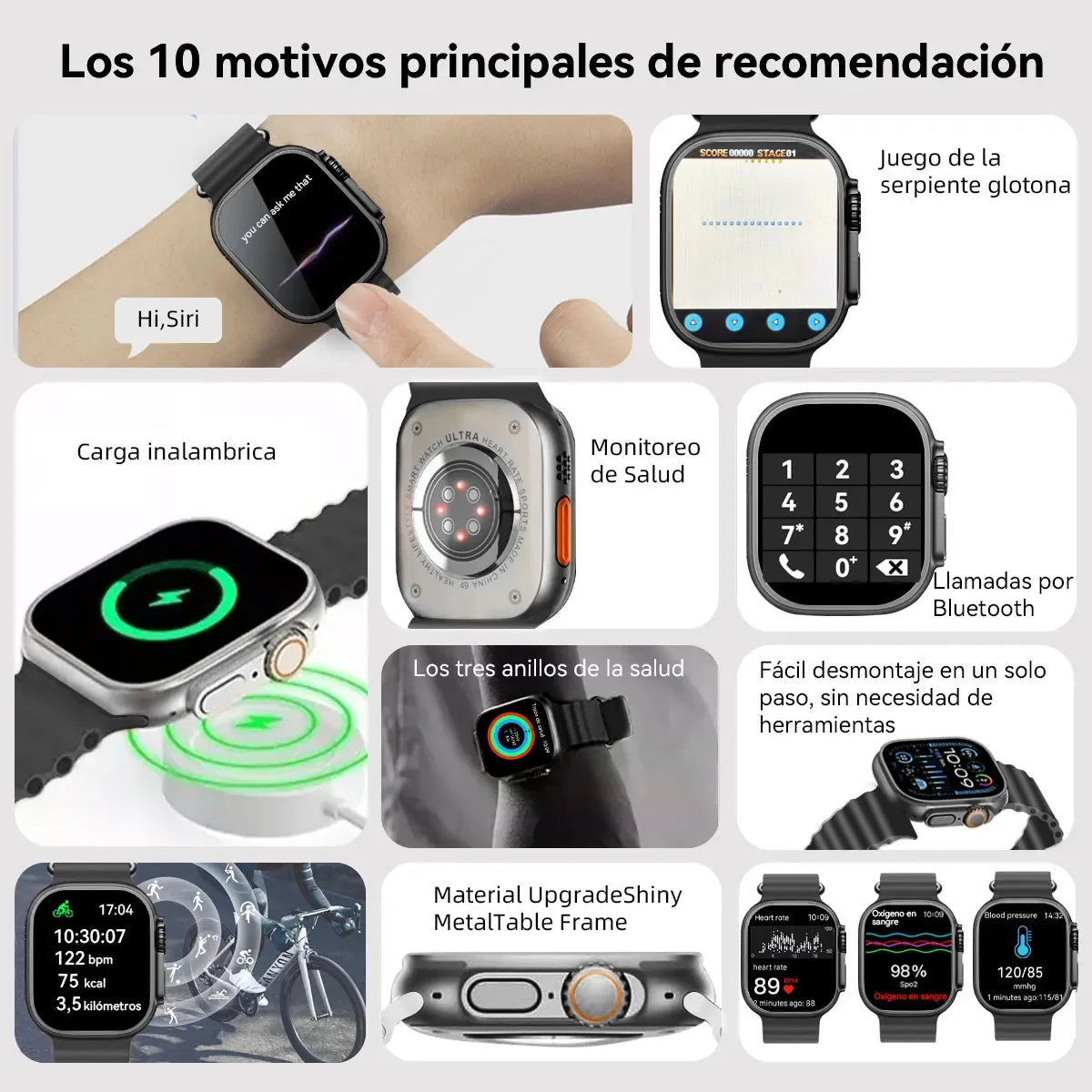 Benma-smart Sports Watch Heart Rate Monitor Fitness Tracker Speed Tracking 100+ Modes for Running Cycling Swimming