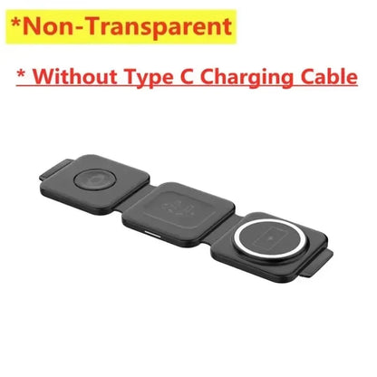 3-in-1 Charging Station Foldable Wireless Charger For Magsafe iPhone 16/15/14/13/12 Apple Watch 10/9/8 AirPods Pro Fast Chargers