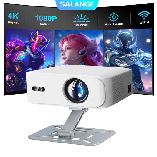 Salange V318 Portable Projector Full HD 800 ANSI Lumens Short Throw 4K Decode Android 11 Smart TV Video Home Theater Mini Beam