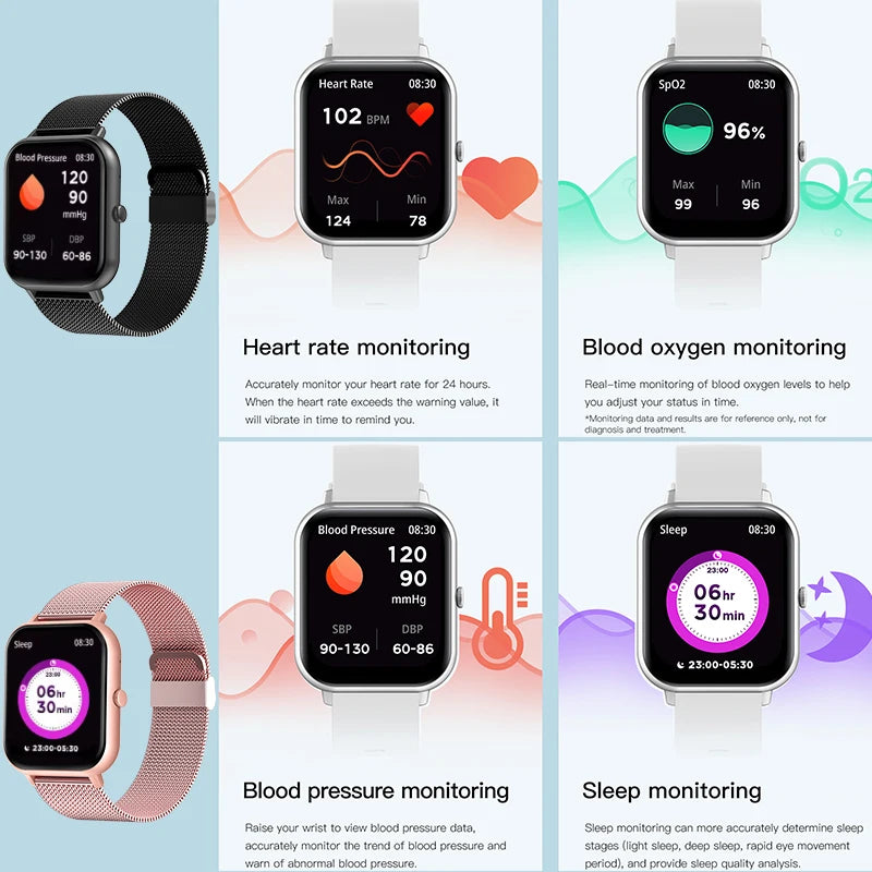 For Xiaomi 2025 New Smart Watch Men Bluetooth Call Fitness Tracker Heart Rate IP68 Waterproof Smart Watch Men Women IOS Android