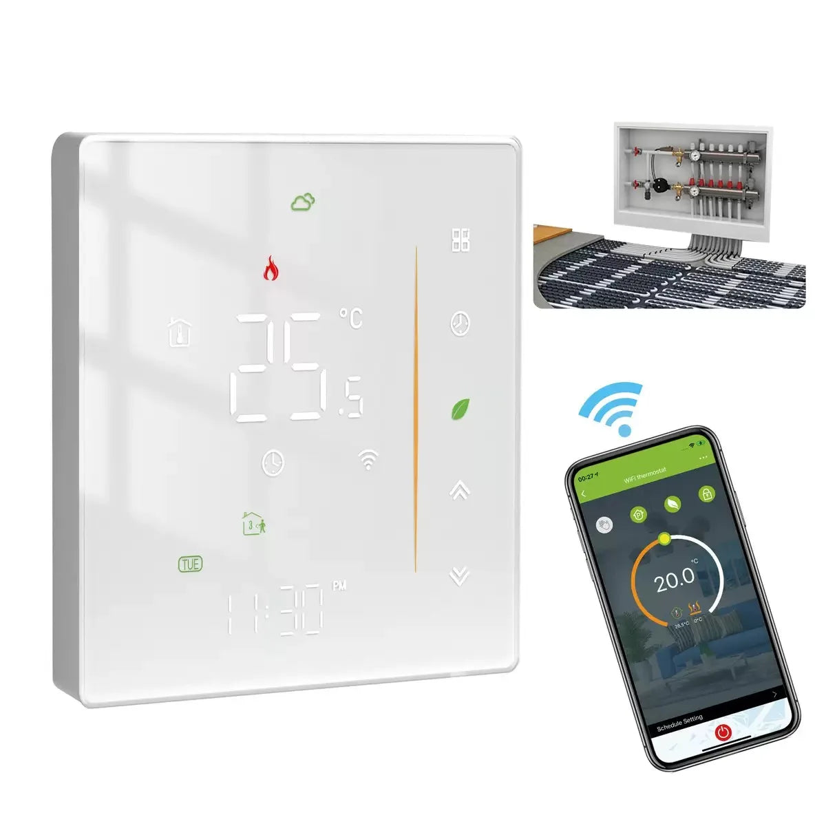 Smart Tuya WiFi Underfloor Heating Intelligent Thermostat Switch Intelligent Remote Control Water Heating Thermostat