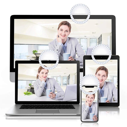USB Charge LED Selfie Ring Light Phone Lens LED Selfie Lamp Ring For iPhone Samsung Xiaomi Huawei Cell Smartphone Selfie Light
