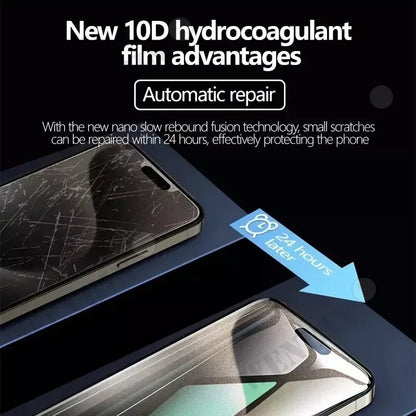 5 Pcs Hydrogel Film For iPhone 16 16e 15 14 13 12 11 Pro Max Plus 13 12 Mini 8 7 Plus SE XR X XS 6 Full Cover Screen Protector