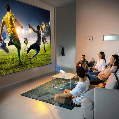 Mag cube Projector 4K 1080P HD HY300 Pro M5 Outdoor Cinema Portable Android For iPhone IOS Home House Bluetooth TV Game Movie