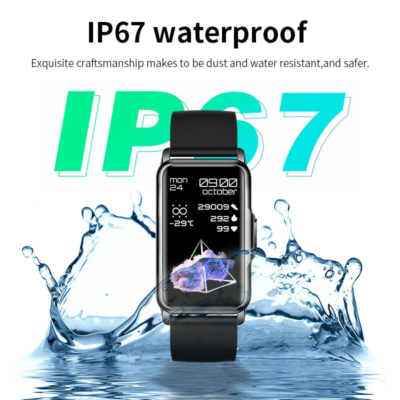LIGE New 1.47 Inch Men Smart Watch Women Bluetooth Connected Phone Waterproof Smartwatch Music Sports Fitness Tracker Bracelet