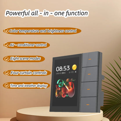 F3Pro Tuya Smart Central Control Switch, ZigBee Wall Switch, Home Automation Wireless Lighting Control System