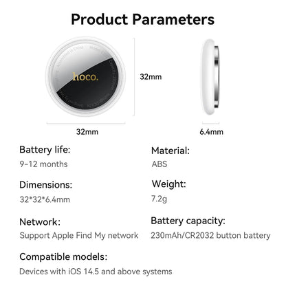 E100 GPS AirTag Based on Apple Find My Anti-Lost Device With Case Tracker Sound Located Reminder Alarm Car Pets Keychain Finder