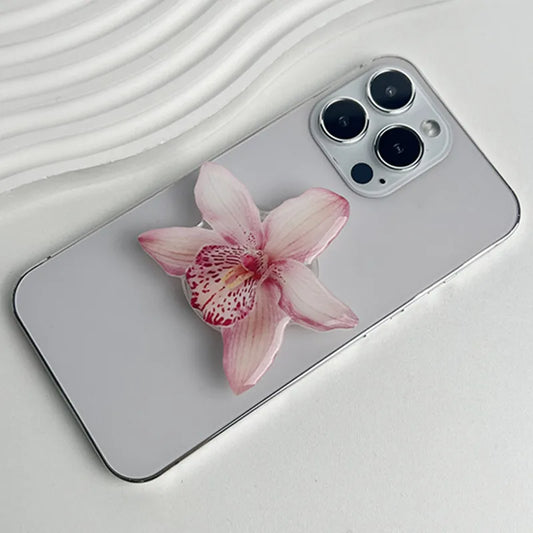 Phone Holder Folding Ring Phone Support Popular Style Internet Celebrity Orchid Acrylic Socket Grip Cymbidium Custom