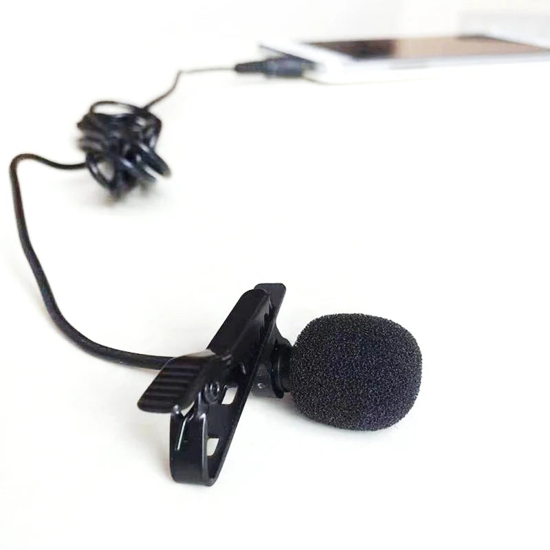 MC01 Portable 1.5m Wired Mini Microphone Type C For Phone PC Laptop Metal Clip-on Lavalier USB mic 3.5mm Condenser Microphone