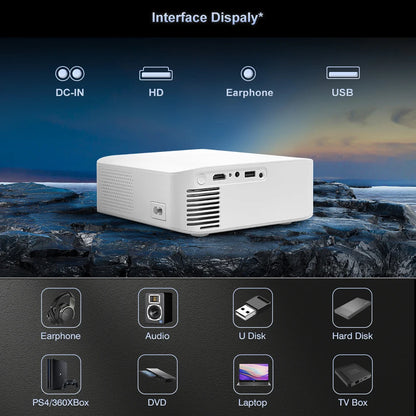 Salange V318 Portable Projector Full HD 800 ANSI Lumens Short Throw 4K Decode Android 11 Smart TV Video Home Theater Mini Beam