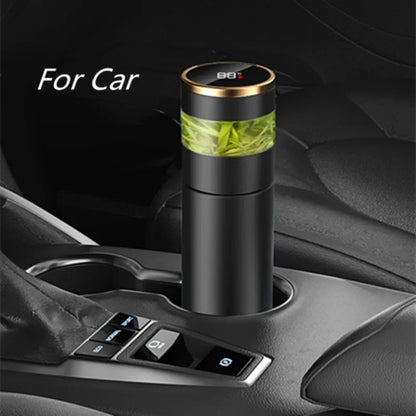450ml Smart Thermos Bottle For Tea With Separation Strainer Infuser Temperature Display Stainless Steel Insulation Vacuum Flask