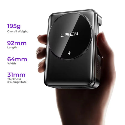 LISEN Premium Quality 15W 3 in1 Wireless Charger Portable Design Foldable Mini Charging Station for iPhone Apple Watch Earbuds
