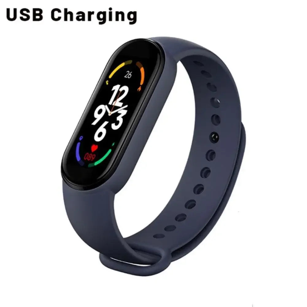 M7 Men Smart Watch Heart Rate Blood Pressure Monitor Waterproof Fitness Sports Bracelet Compatible For Android Ios
