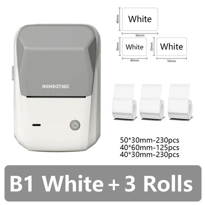 Niimbot B1 Mini Portable Thermal Printer Self-Adhesive Sticker Label Maker Pocket Printer Labeling Machine Bluetooth Niimbot B1