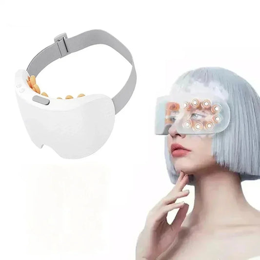 Nano Steam Smart Eye Massager with Bluetooth Music Vibrating Hot Compress Air Bag Sleep Mask for Eye Fatigue Relief and