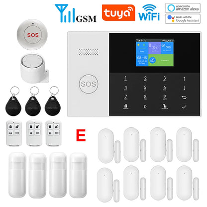 YAOSHENG Security-Protection TUYA Smart Home Alarm System 2G 433MHz WiFi GSM Wireless House App Control Sets PG105