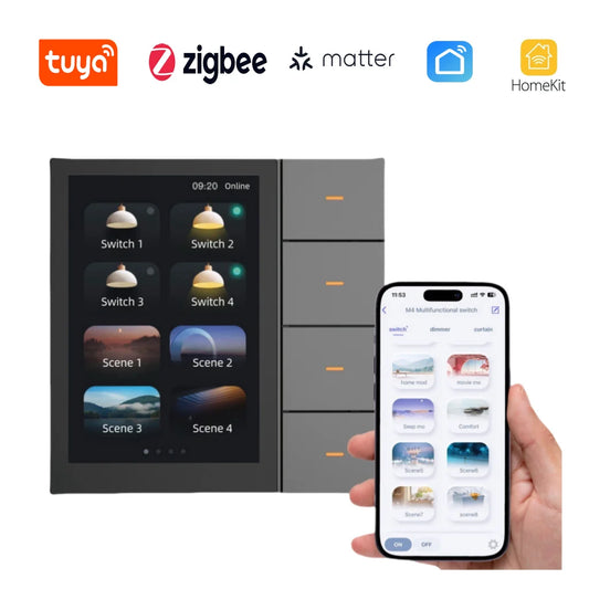 F3Pro Tuya Smart Central Control Switch, ZigBee Wall Switch, Home Automation Wireless Lighting Control System
