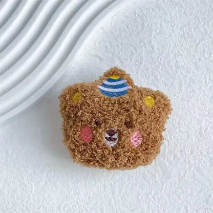 1PC Universal Cute Bear Phone Holder Funny Fluffy Plush Folding Gripfor iPhone Support Socket Pocket Finger Griptok Stand