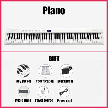 Foldable Musical Piano with Digital Organ Controller, 88 Keys, Electronic Music Synthesizer, Professional Keyboard