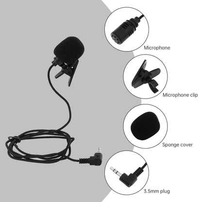 Universal Portable 3.5mm Mini Microphone Hands Free Clip on Microphone Mini Audio for PC Laptop Loudspeaker Mic