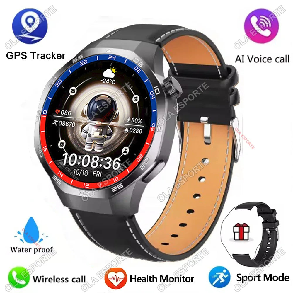 2025 New Watch GT5 Pro Smart Watch 1.5“ AMOLED Screen NFC GPS Tracker BT Calls Health Waterproof Smartwatch Men Women For Huawei