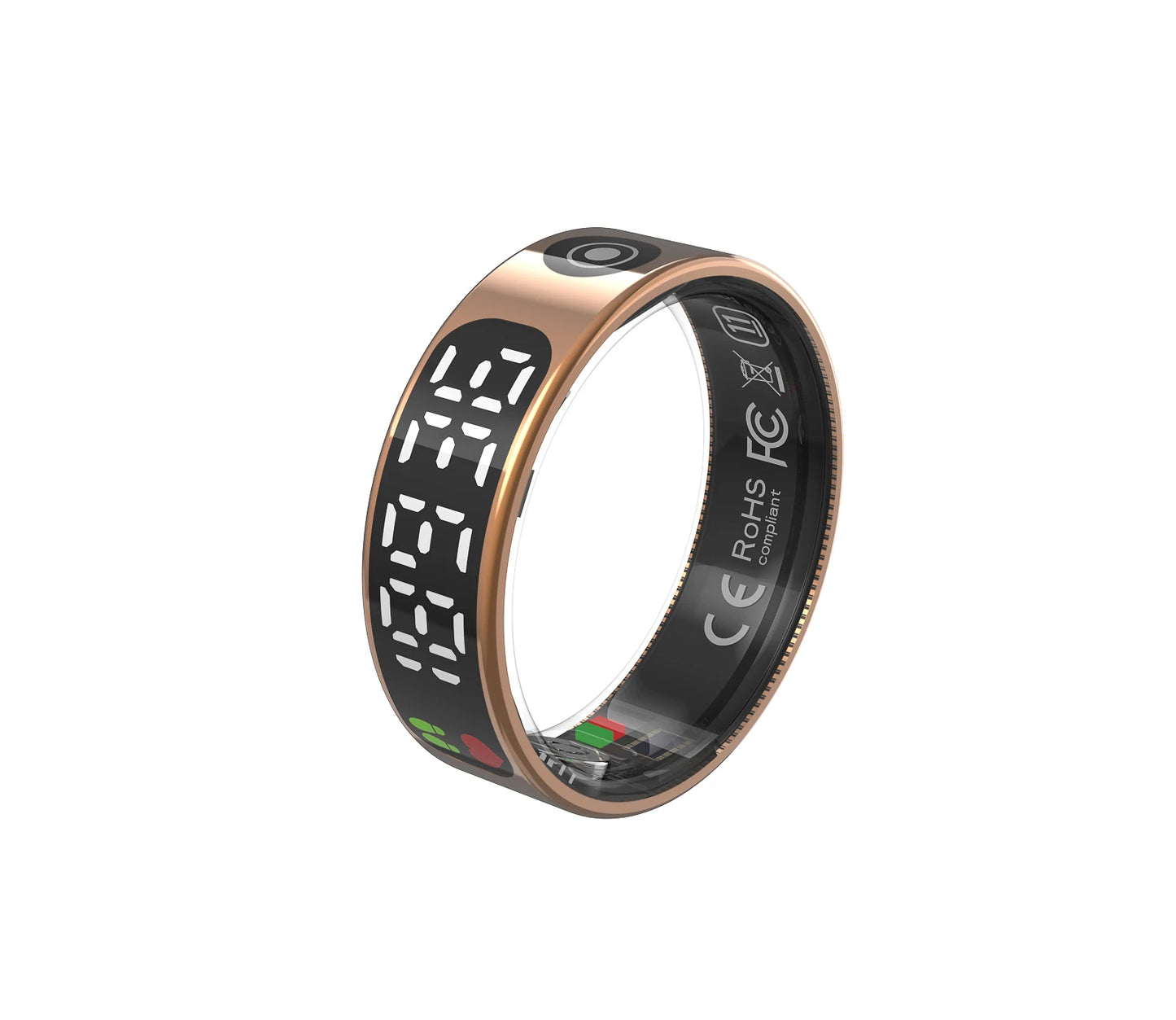 Men for Smart Ring LED Display Screen Heart Rate Blood Oxygen Monitoring Multi Women smart ring Couple Holiday Gift Health rings