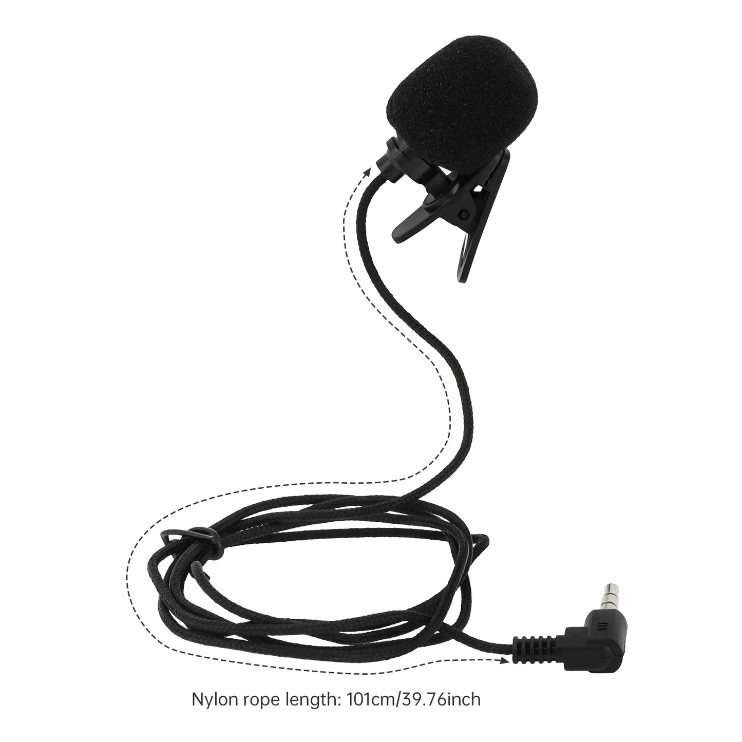 Universal Portable 3.5mm Mini Microphone Hands Free Clip on Microphone Mini Audio for PC Laptop Loudspeaker Mic