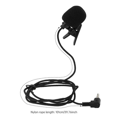Universal Portable 3.5mm Mini Microphone Hands Free Clip on Microphone Mini Audio for PC Laptop Loudspeaker Mic