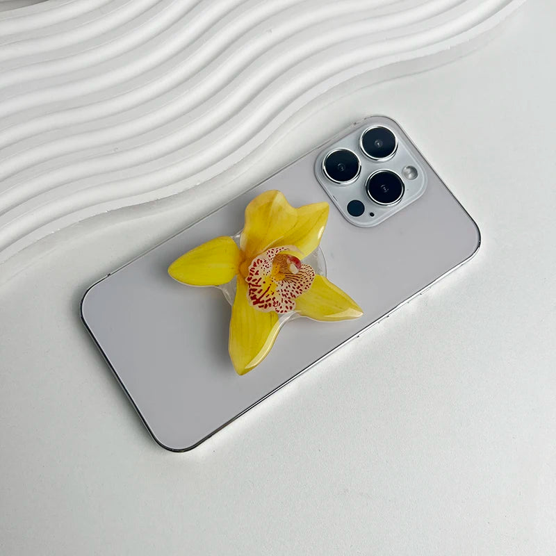 Phone Holder Folding Ring Phone Support Popular Style Internet Celebrity Orchid Acrylic Socket Grip Cymbidium Custom