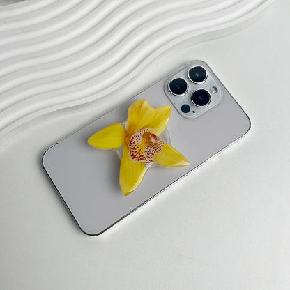 Phone Holder Folding Ring Phone Support Popular Style Internet Celebrity Orchid Acrylic Socket Grip Cymbidium Custom