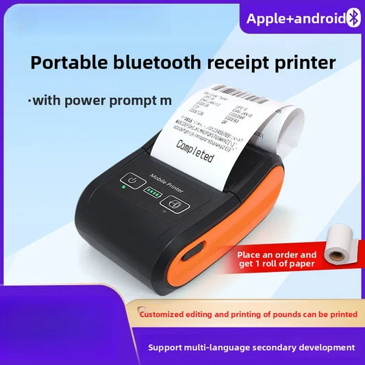 58M Thermal Printer Small Household Portable Bluetooth Inkless Printing 58mm Mini Printer