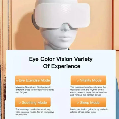 Nano Steam Smart Eye Massager with Bluetooth Music Vibrating Hot Compress Air Bag Sleep Mask for Eye Fatigue Relief and