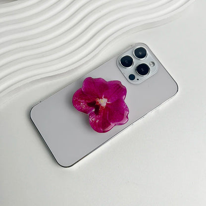 Phone Holder Folding Ring Phone Support Popular Style Internet Celebrity Orchid Acrylic Socket Grip Cymbidium Custom