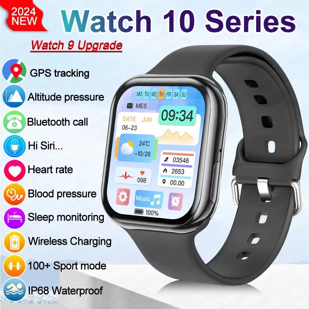 New 2025 Original For Apple Watch 10 GPS Smart Watch Men Body Temperature Bluetooth Call NFC Sports Women SmartWatch for Apple